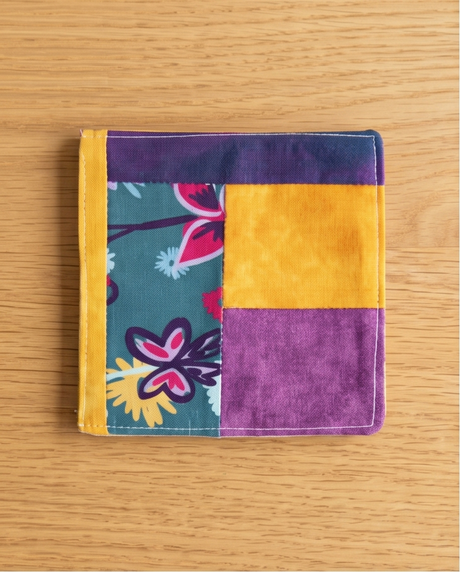 Posavasos Patchwork de tela. Set de 4 unidades